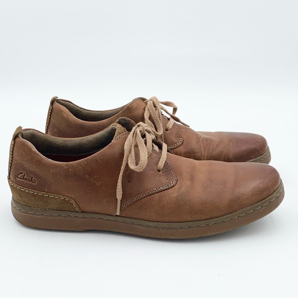 Clarks Unstructured Un.Map Lace Leather Oxfords | Men’s 9.5M | Brown